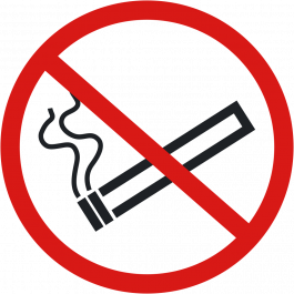 Protiskluzový podlahový piktogram: „Zákaz kouření“