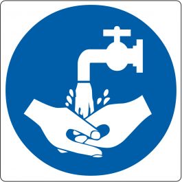 Podlahový piktogram „Je třeba mytí rukou“