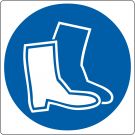 Podlahový piktogram „Používej ochrannou obuv“