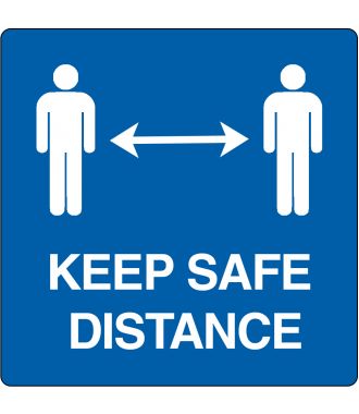 Podlahový piktogram „Keep safe distance“