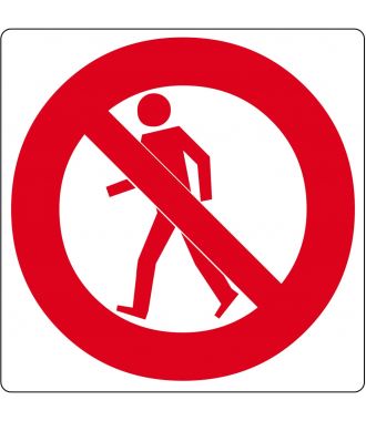 Podlahový piktogram „Zákaz vstupu chodcům“